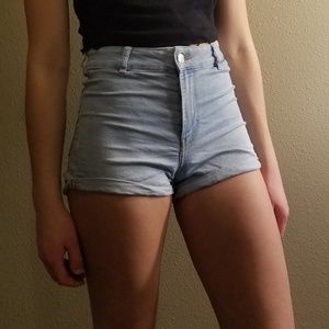 high waisted h&m shorts